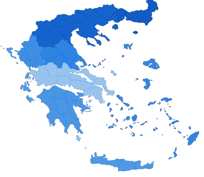 Blue Greece Map Transparent Png (black, gray, white, teal)