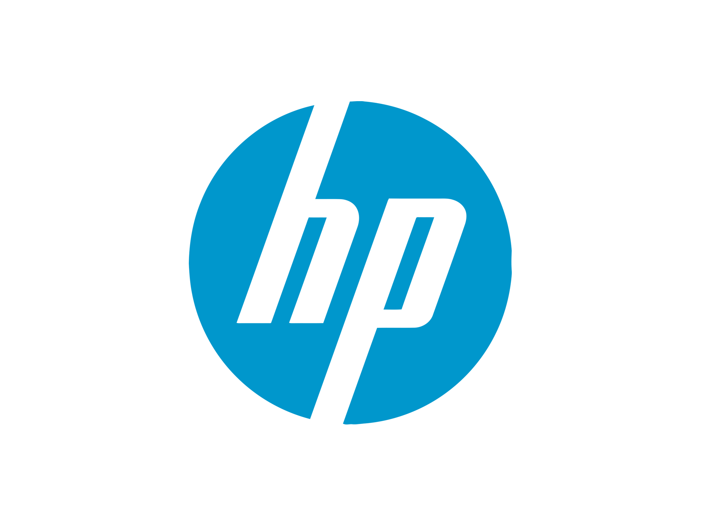 Blue Hewlett Packard Logo Png File (white, lavender, mint, teal)