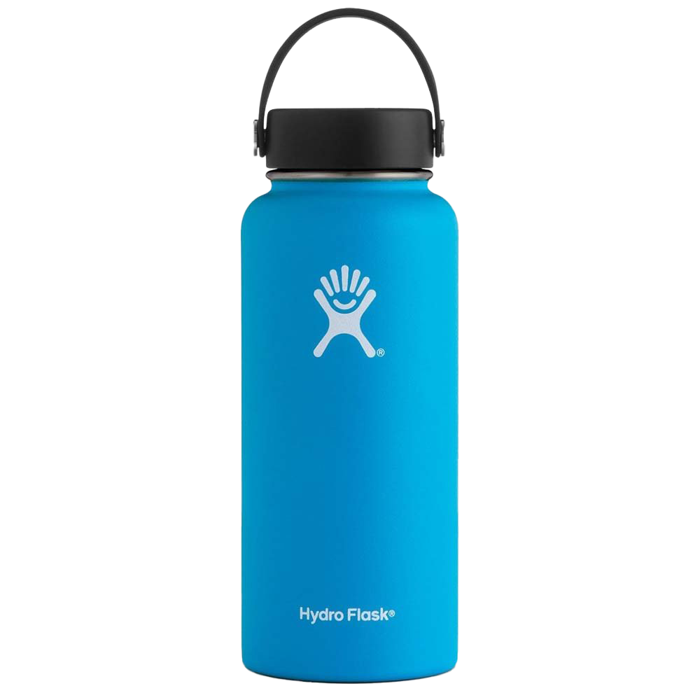 Blue Hydro Flask Transparent Background (white, greenish blue, teal)