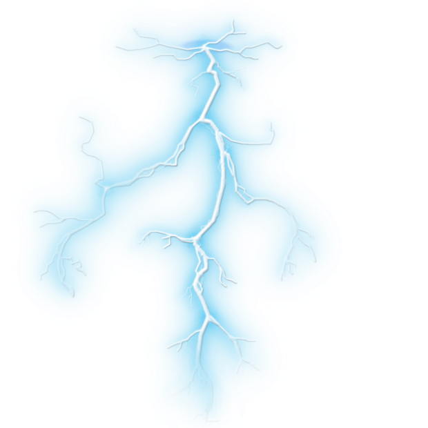 Blue Lightning Png Photo (silver, black)