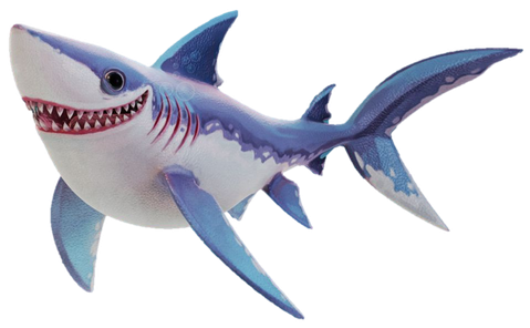 Blue Real Shark Transparent Png (black, gray, silver)