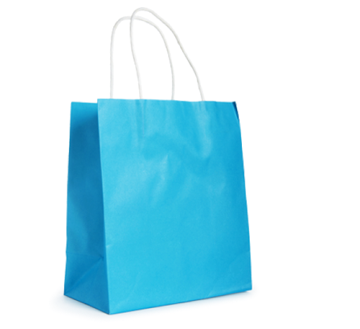 Blue Shopping Bag Png (white, greenish blue, black)