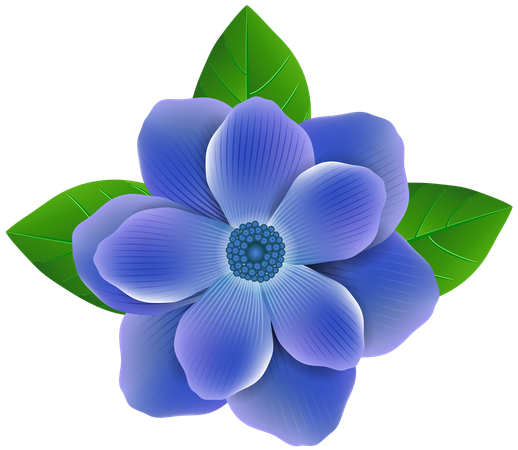 Blue Tulip Png (green, black, gray)