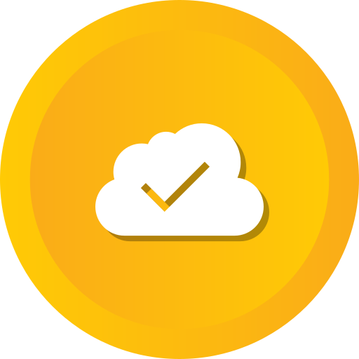 Blue Check Cloud Data Cloud Computing Cloudy Free Png Icon Download (gold, orange, black, white)