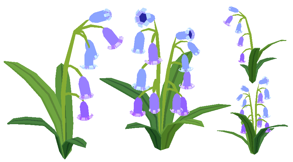 Bluebells Flower Png Photos (white, silver, plum)