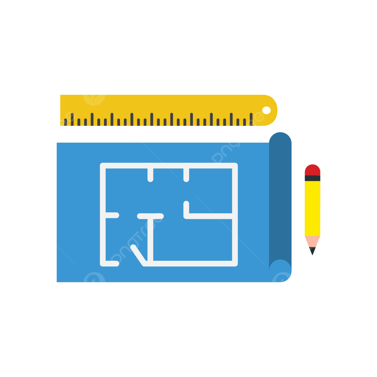 Blueprint Png File (gold, black, teal)