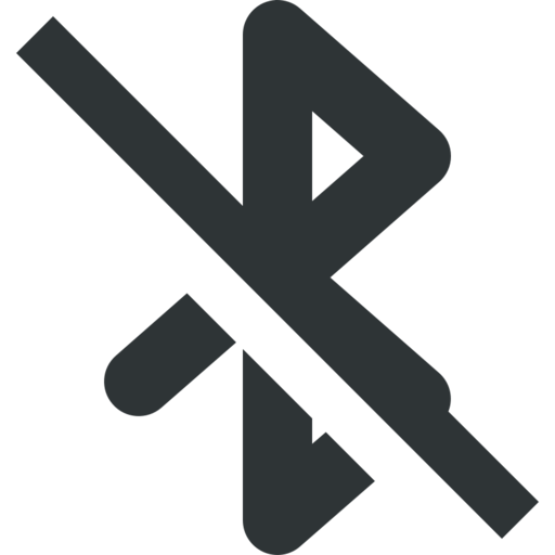 Bluetooth Disabled Free Png Icon (black)