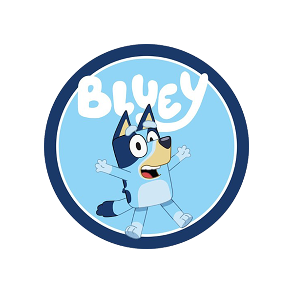 Bluey Png Clipart (white, black, lavender, mint, navy)