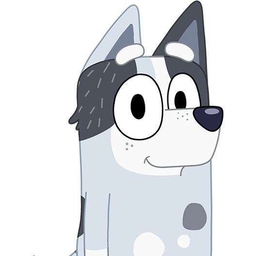 Bluey Png Hd (white, lavender, black, gray)