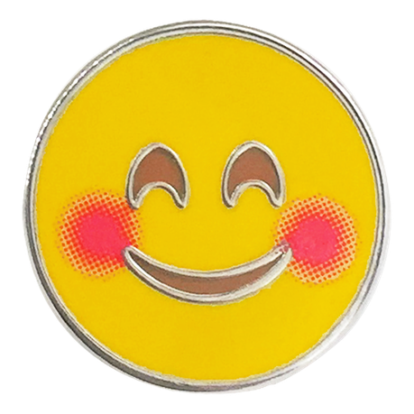 Blushing Emoji Png Clipart (black, gold)