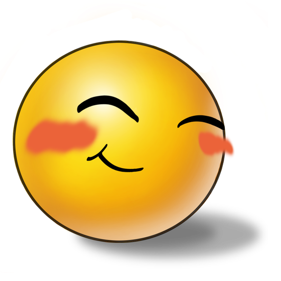 Blushing Emoji Png Photos (yellow, white, black, orange, chocolate)