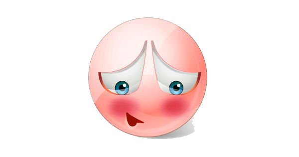 Blushing Emoji Png Transparent Image (white, beige)