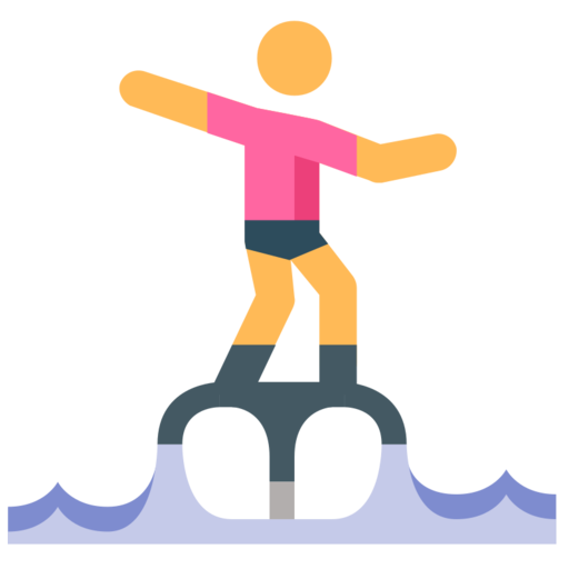 Flyboard Free Png Icon (lavender, salmon, black, silver, gray)