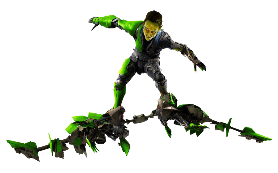 Flying Green Goblin Png Clipart (black, white)