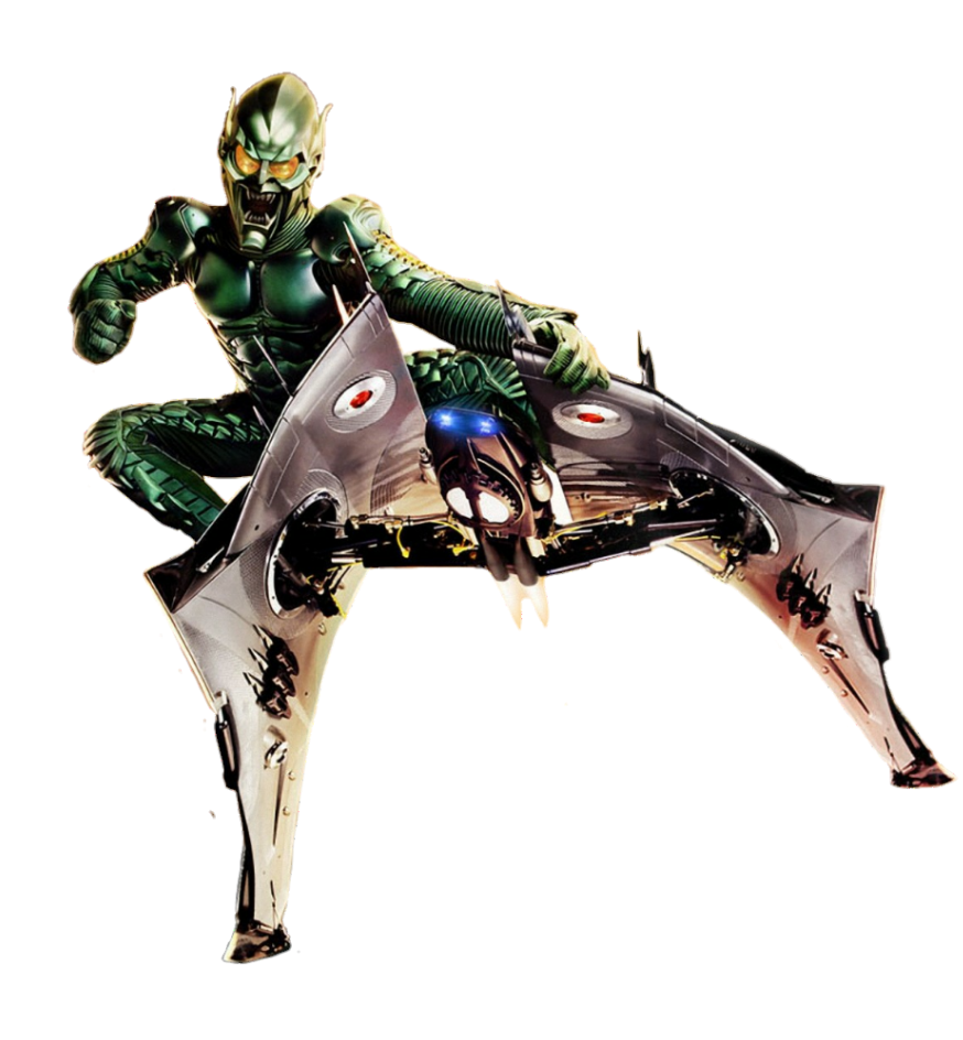 Flying Green Goblin Png Free Download (black)