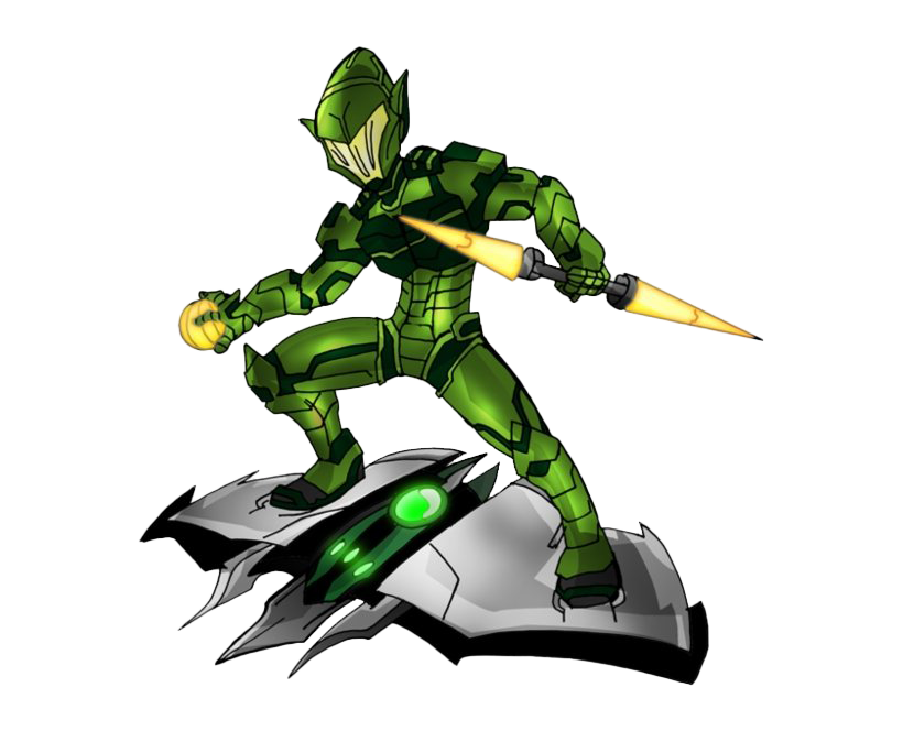 Flying Green Goblin Transparent (black, gray, white, silver)