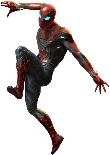 Flying Iron Spiderman Png Pic (black)