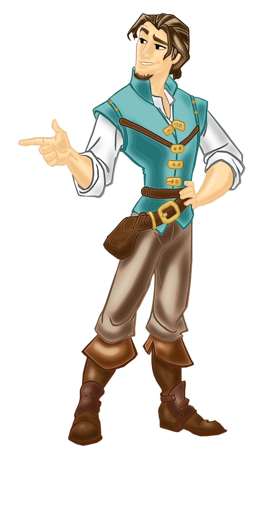 Flynn Rider Png File (teal, maroon, white, silver, pink)