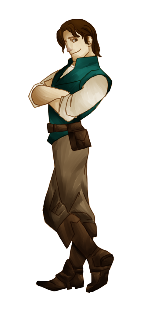 Flynn Rider Transparent Background (black, gray)