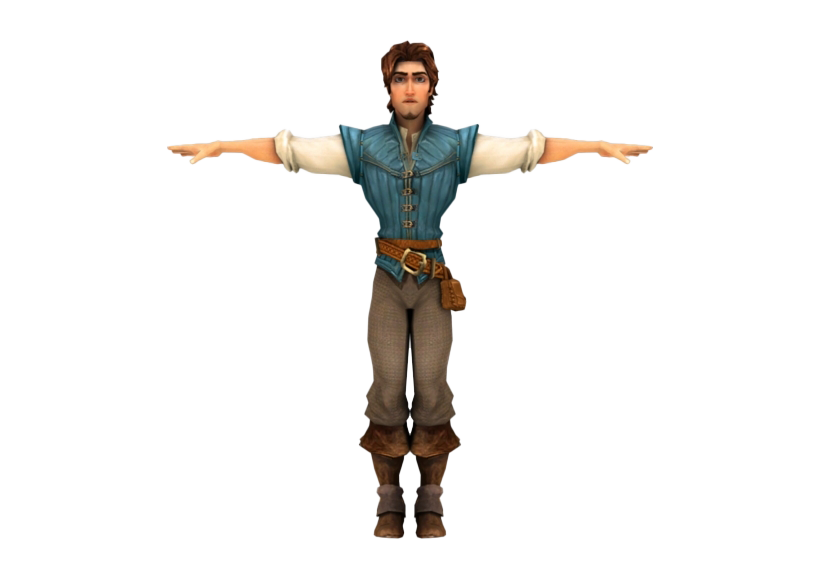 Flynn Rider (gray, white, beige, salmon, pink)