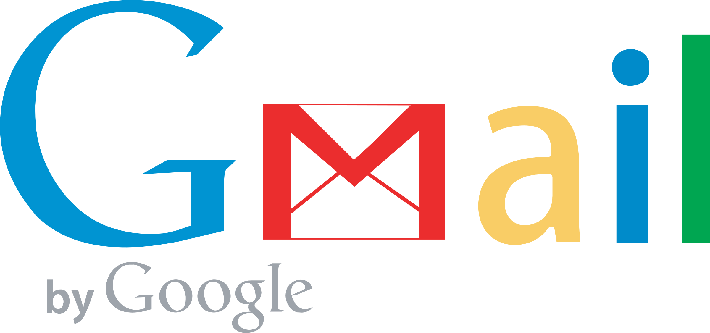 Gmail Png File (teal, black, red, salmon)