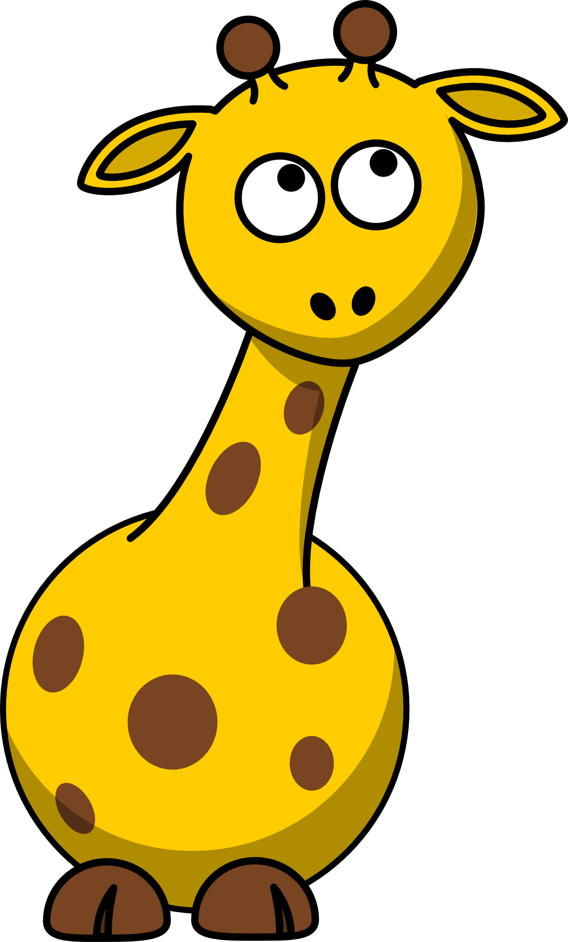 Small Vector Giraffe Png Transparent Image (olive, white, gold)