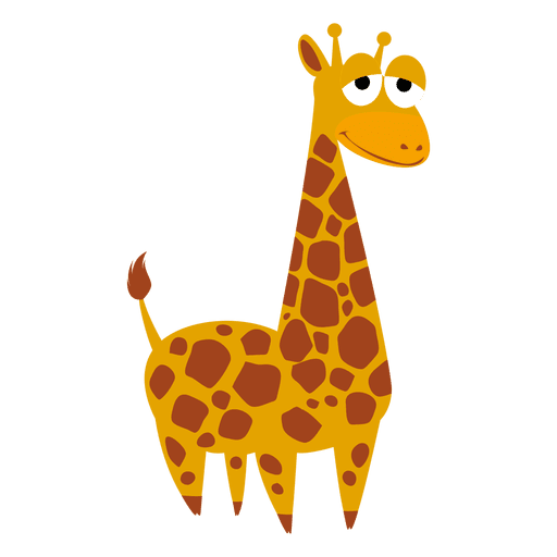 Small Vector Giraffe Transparent Background (chocolate, orange, gray)