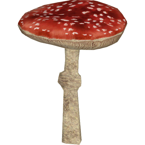 Amanita Muscaria Transparent Background (white, gray, beige, silver)