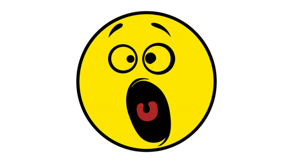 Amazed Reaction Emoji Download Png Image (black, yellow, gold)