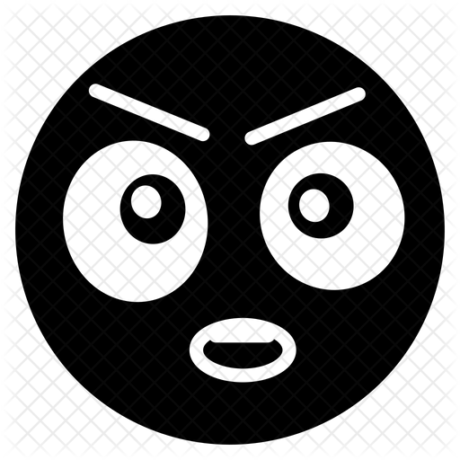 Amazed Reaction Emoji Png File (black, indigo)