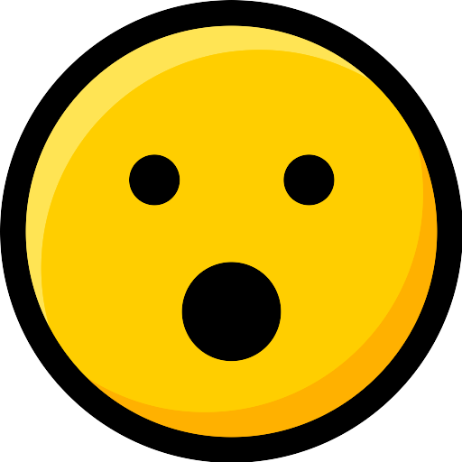 Amazed Reaction Emoji Png Photo (orange, black, gold)