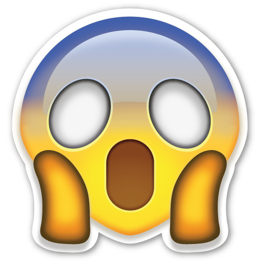 Amazed Reaction Emoji Png Pic (white, black, silver)