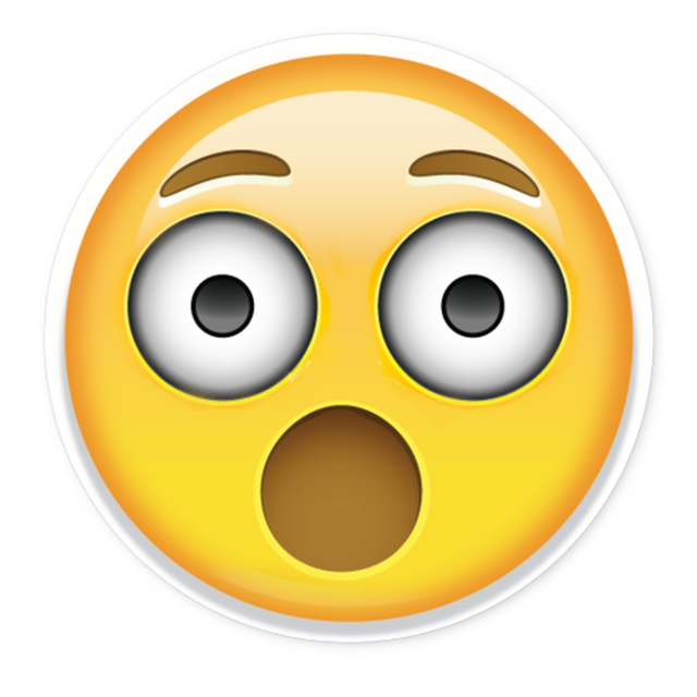 Amazed Reaction Emoji Png Picture (white, black, gold, beige, chocolate)