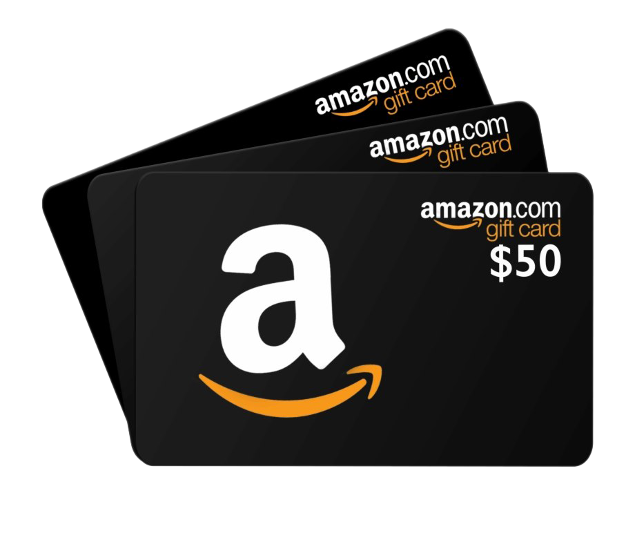 Amazon Gift Card Transparent Background (black, white)