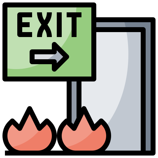 Emergency Exit Signaling Door Signs Direction Arrow Icon Free Transparent Png Icon Download (silver, salmon, mint, black, lavender)