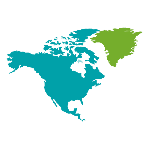 America Map Png Isolated File (gray, olive, teal)