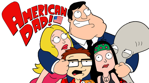 American Dad Png File (white, black, silver, pink, red)