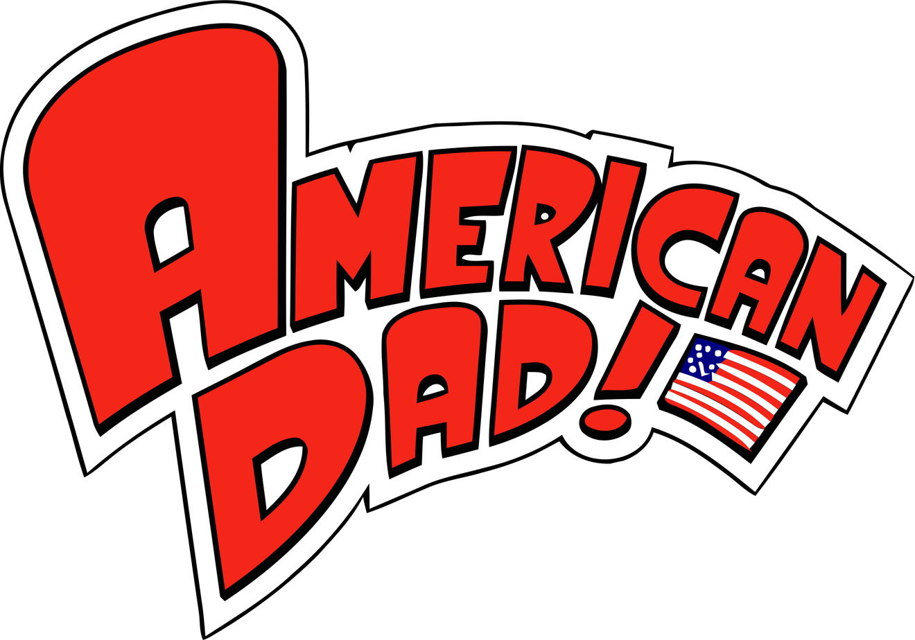 American Dad Png Image (white, black, red)