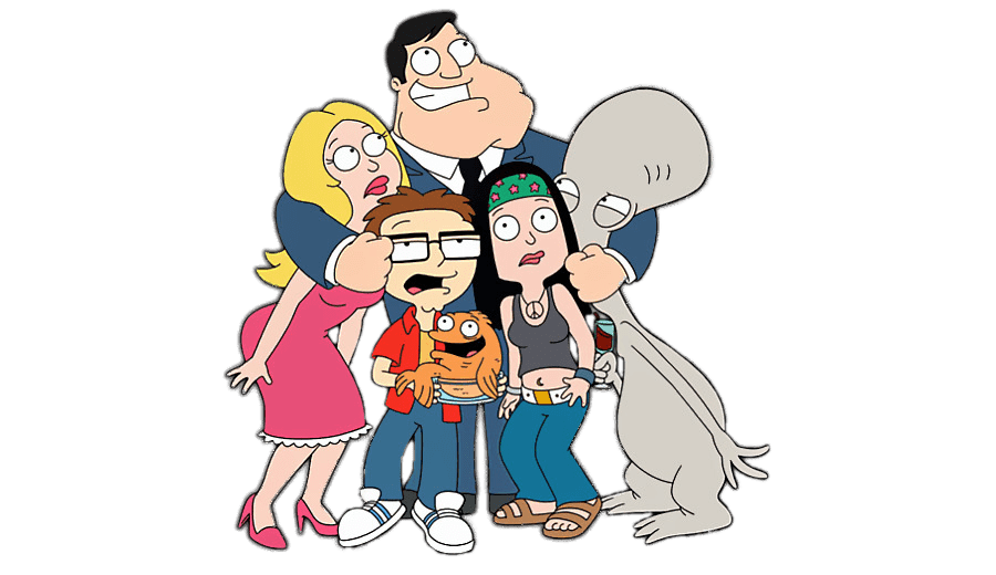 American Dad Png Photo (white, salmon, silver, gray)