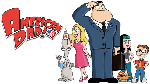 American Dad Png (teal, black, pink, salmon, chocolate)