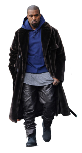 American Rapper Kanye West Png Clipart (black)