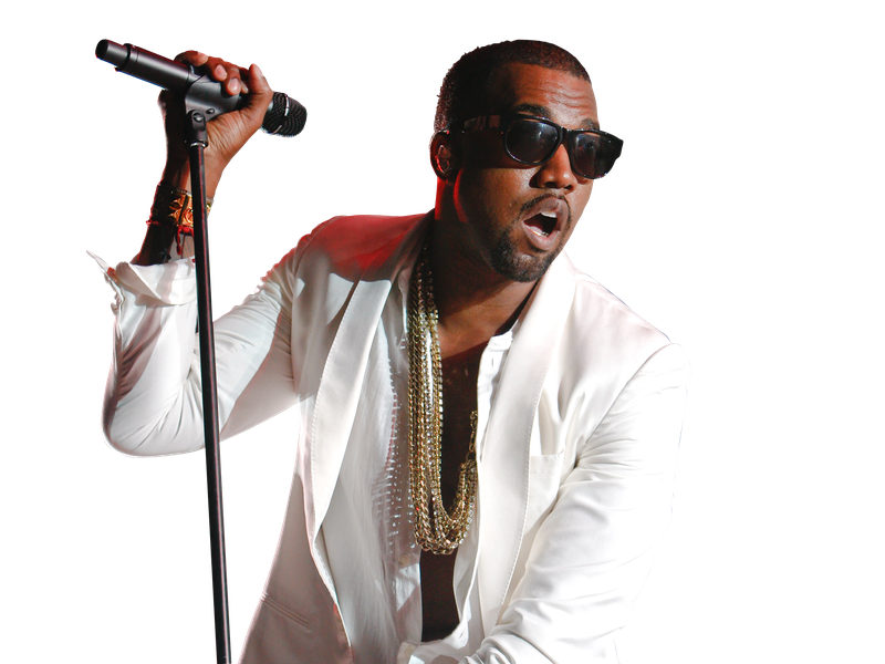 American Rapper Kanye West Png Photos (white, black)