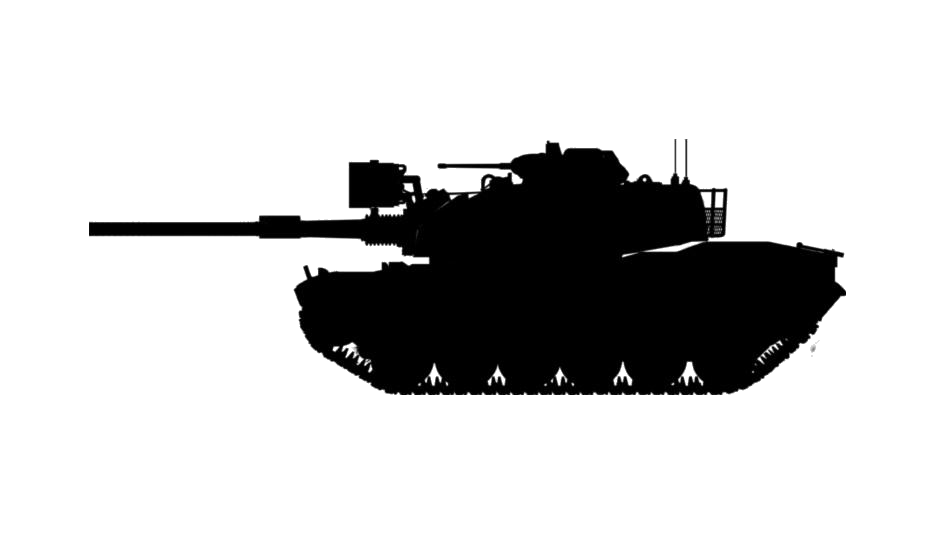 American Tank Background Png (black, white, silver)