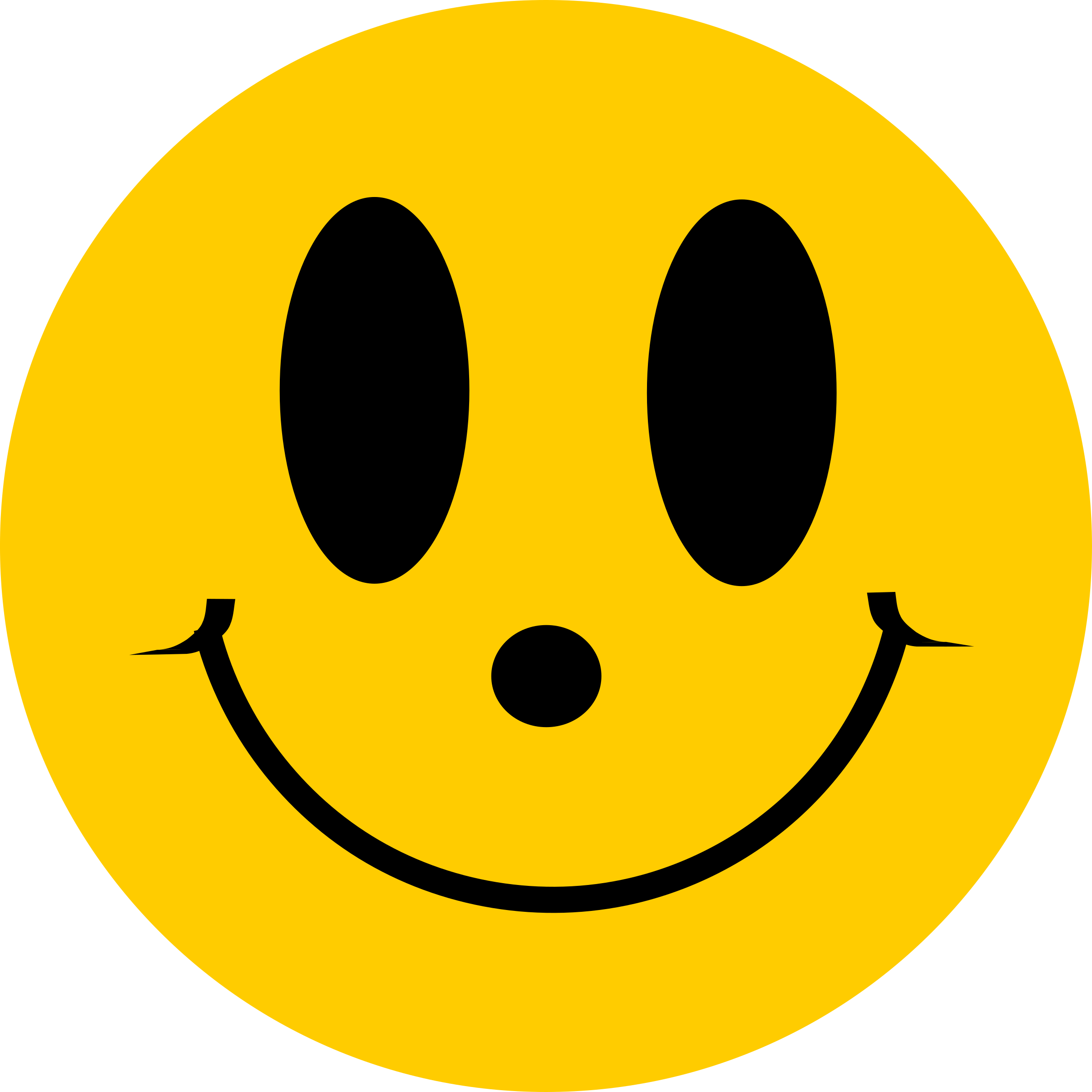 Smile Emoji Png Pic (black, gold)