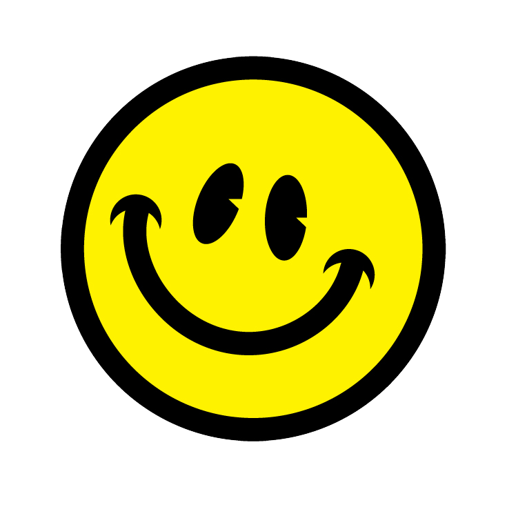 Smile Emoji Transparent Background (black, yellow)