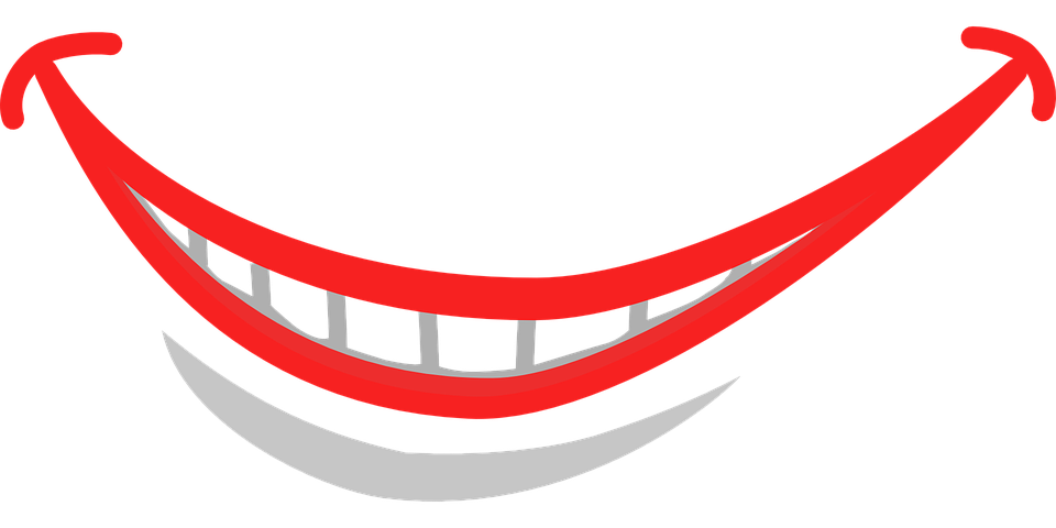 Smile Lips Png Image (black, silver, red)