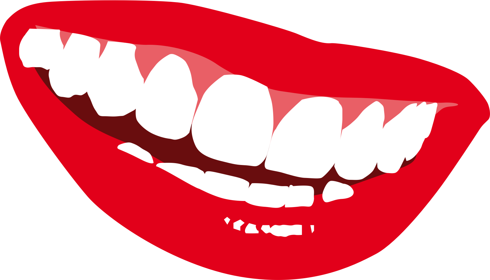 Smile Lips Transparent Png (black, white, maroon, red)