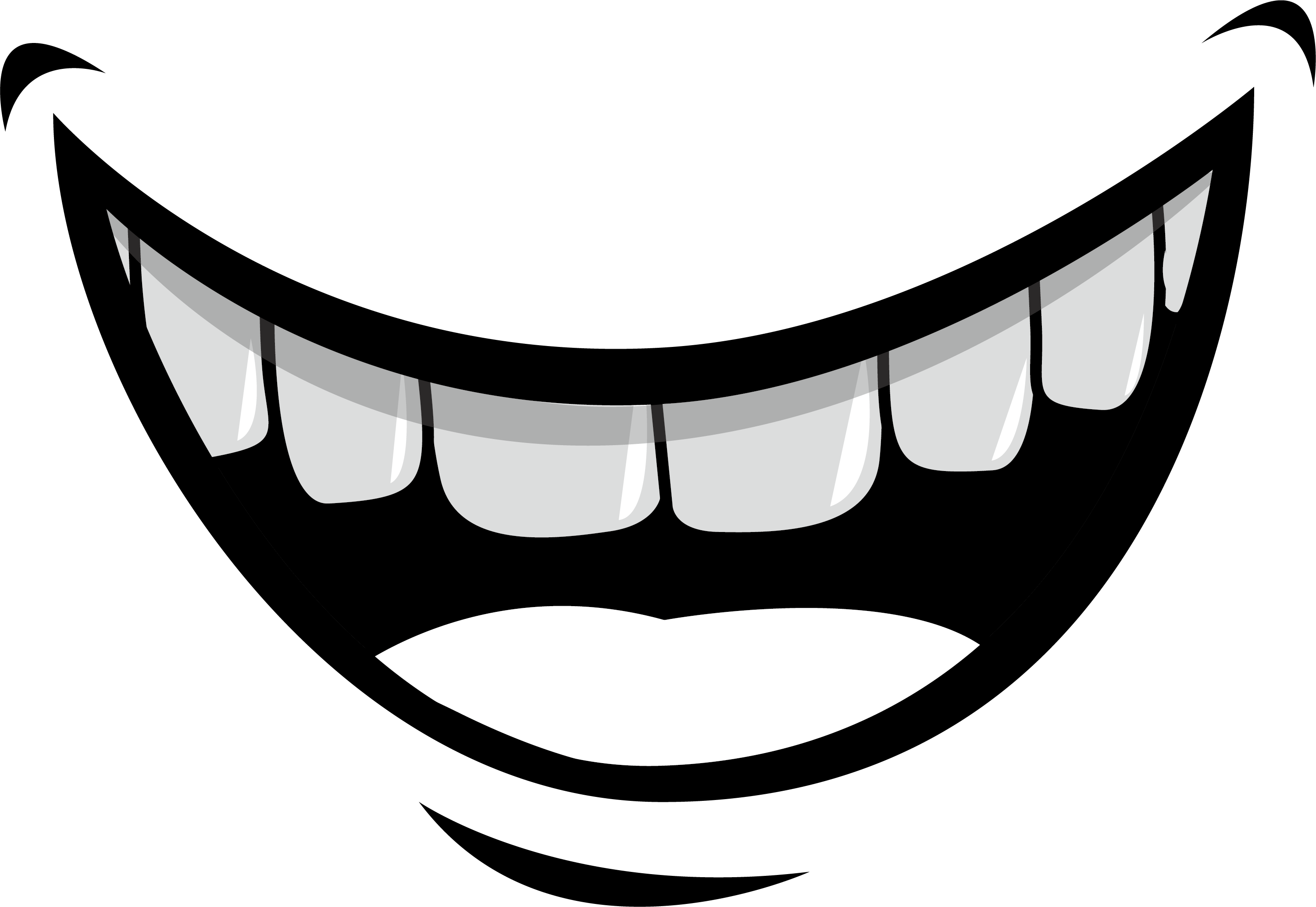 Smile Png Free Download (black, white, lavender)