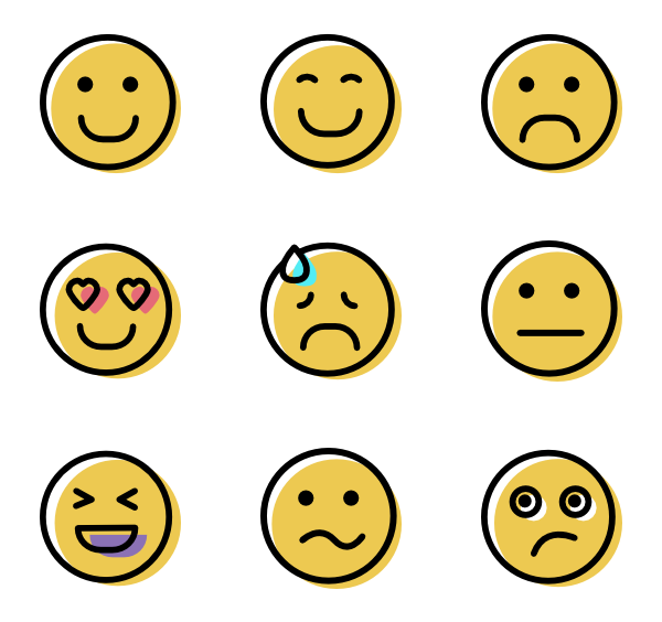 Smile Png (gold, black, salmon)