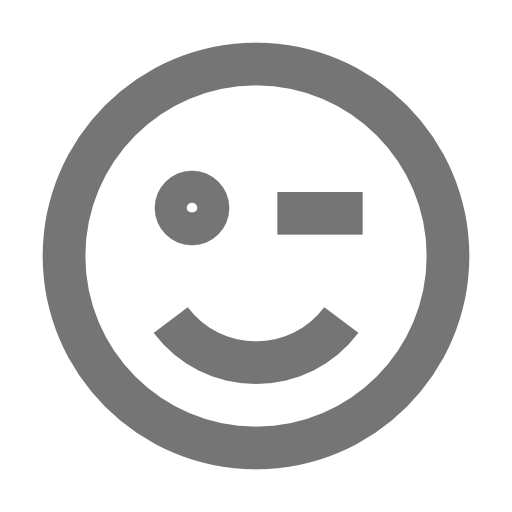 Smiley Wink Free Nobackground Png Icon Download (gray, black)